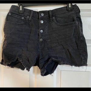 Black jean shorts jcrew size 28